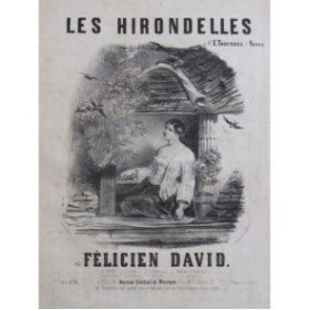 DAVID Félicien Les Hirondelles Chant Piano ca1840