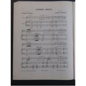 BEMBERG Herman Chanson Créole Chant Piano XIXe siècle