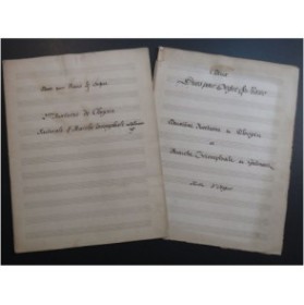 CHOPIN F. Nocturne GUILMANT A. Pastorale Marche Manuscrit Piano Orgue 1881