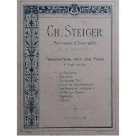 STEIGER Charles Fantaisie Galathée Massé 2 Pianos 8 mains ca1890