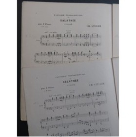 STEIGER Charles Fantaisie Galathée Massé 2 Pianos 8 mains ca1890