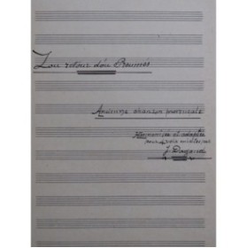 DAGAND Joseph Lou retour d'ou Proumès Chanson Provençale Manuscrit Chant