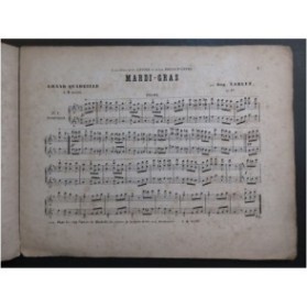 CARLEZ Auguste Mardi-Gras Quadrille Piano 4 mains ca1868