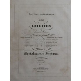 FONTANA Bartolammeo Deh Consola una Volta Chant Piano ca1845