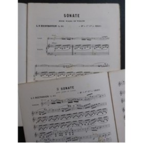 BEETHOVEN Sonate No 5 op 24 Piano Violon ca1860