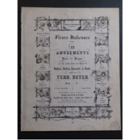 BEYER Ferdinand Lucia di Lammermoor Amusement Piano ca1850