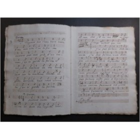 DUPATY Emmanuel Les Deux Pères ou La Leçon de Botanique Manuscrit Chant ca1805
