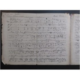 PÉRON Auguste Méditation Religieuse Manuscrit Orgue Violon 1878