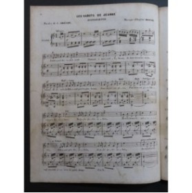 MONIOT Eugène Les Sabots de Jeanne Chant Piano ca1850