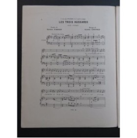 LIONNET Anatole Les Trois Hussards Chant Piano ca1890