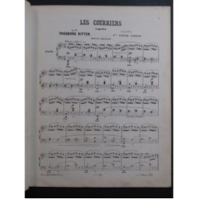 RITTER Théodore Les Courriers Piano 1866
