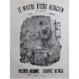 BENZA Ludovic Le Maitre d'école Alsacien Chant Piano ca1870