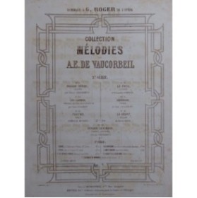 DE VAUCORBEIL A. E. Les Larmes Chant Piano ca1850