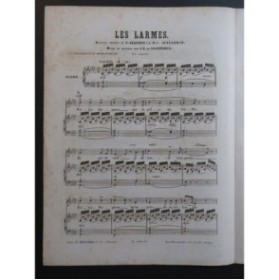 DE VAUCORBEIL A. E. Les Larmes Chant Piano ca1850