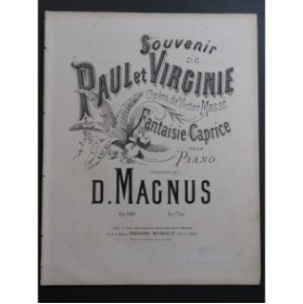 MAGNUS Désiré Paul et Virginie Fantaisie-Caprice op 200 Piano ca1876