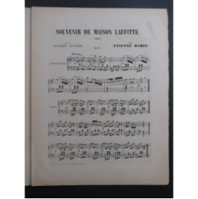 MARIE Étienne Souvenirs de Maison Laffitte op 9 Polka Piano ca1880