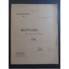 RAVEL Maurice Quatuor Fa Majeur Piano 4 Mains 1911