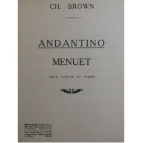 BROWN Charles Andantino Violon Piano 1949