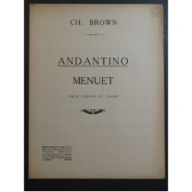 BROWN Charles Andantino Violon Piano 1949