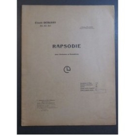 DEBUSSY Claude Rapsodie Piano 4 Mains 1919