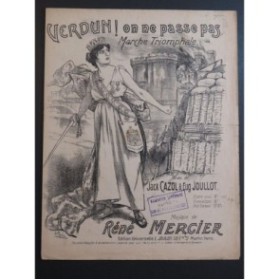 MERCIER René Verdun ! On ne Passe Pas Chant Piano 1916