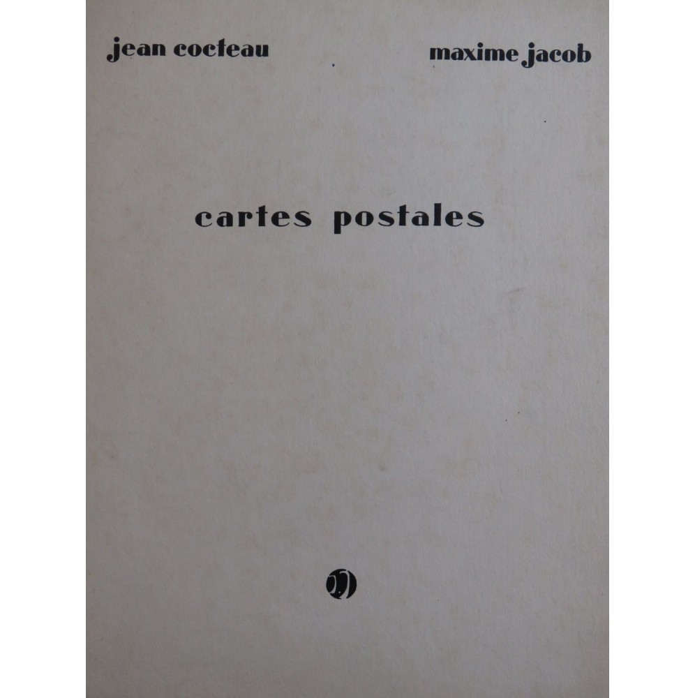JACOB Maxime Cartes Postales Chant Piano 1927