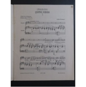 HONEGGER Arthur Quatre Poèmes Chant Piano 1921