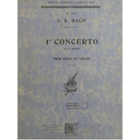 BACH J. S. Concerto No 1 La Mineur Piano Violon