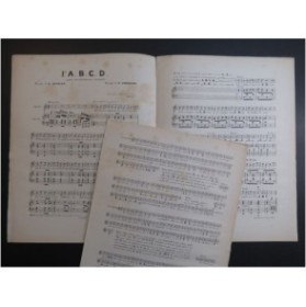 LHUILLIER Edmond L'A. B. C. D. Chant Piano ca1890