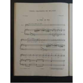 DEBUSSY Claude Chansons de Bilitis Chant Piano 1899