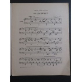 FAURÉ Gabriel Nocturne No 6 op 63 Piano 1894