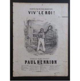 HENRION Paul Viv' Le Roi ! Chant Piano 1847