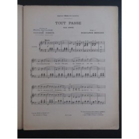 BERGER Rodolphe Tout Passe ! Chant Piano 1902