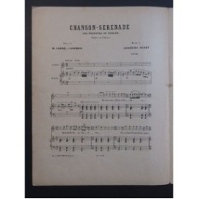 BIZET Georges Chanson Sérénade Chant Piano 1936