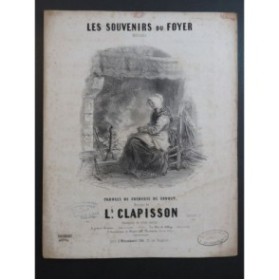 CLAPISSON Louis Les Souvenirs du Foyer Chant Piano ca1840