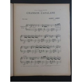 LANDRY Albert Chanson Catalane Piano