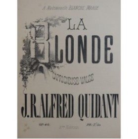 QUIDANT Alfred La Blonde Piano