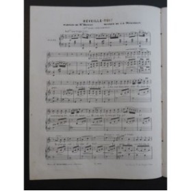 WEKERLIN J. B. Réveille-toi Chant Piano ca1850