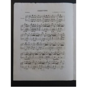 BOHLMAN SAUZEAU Henri Coquetterie Chant Piano ca1850