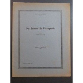 MILHAUD Darius Les Soirées de Pétrograde Chant Piano 1920