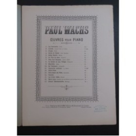 WACHS Paul Silence ! Mesdemoiselles Piano
