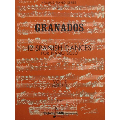 GRANADOS Enrique 12 Spanish Dances Vol. 2 Piano