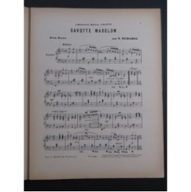 DUHAMEL N. Gavotte Madelon Piano ca1909