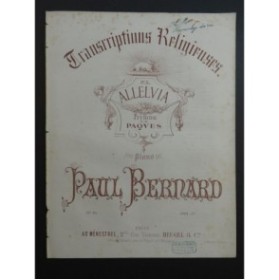 BERNARD Paul Alléluia op 46 Piano ca1860