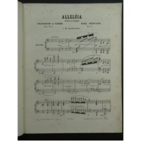 BERNARD Paul Alléluia op 46 Piano ca1860