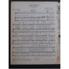 PARÈS Philippe VAN PARYS Georges Lulu Chant Piano 1927