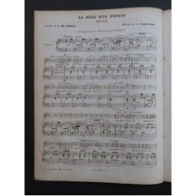 CLAPISSON Louis Le Rêve d'un Enfant Chant Piano 1853
