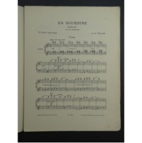 TELLAM Heinrich En Sourdine Piano 4 Mains 1900