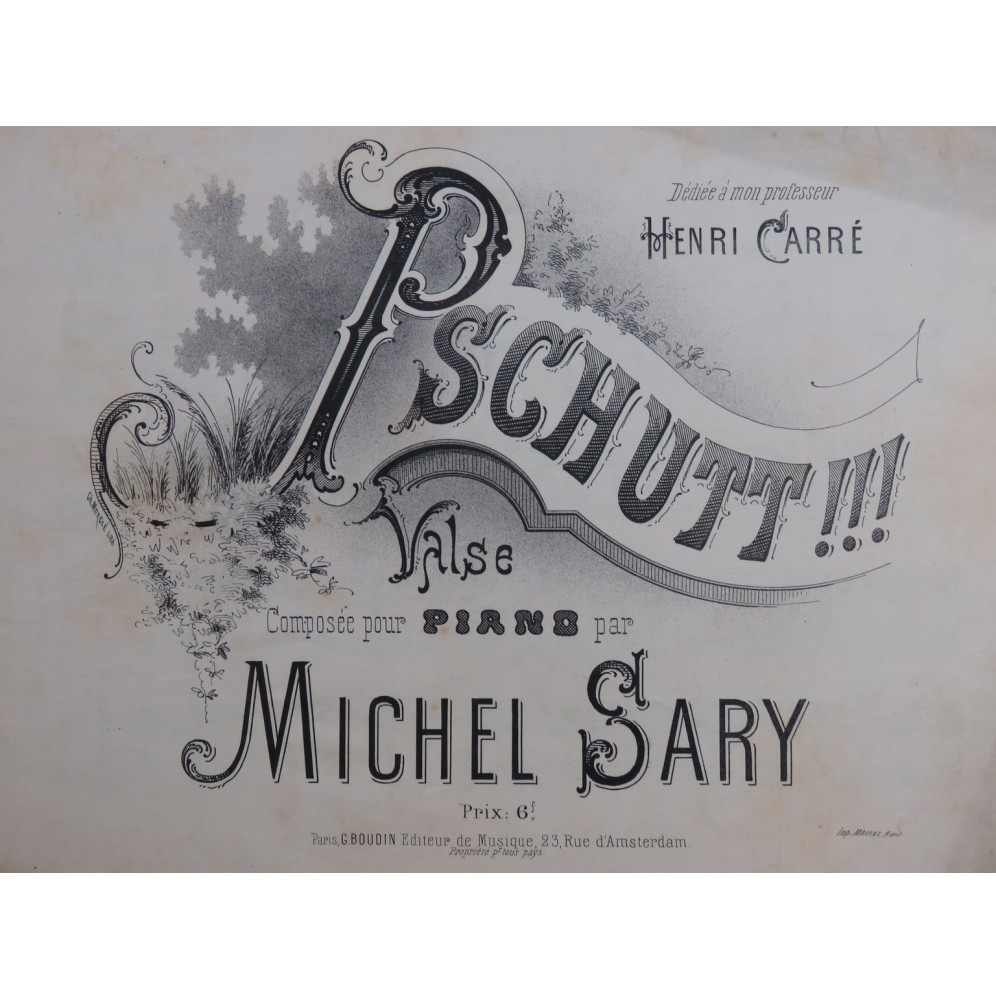 SARY Michel Pschutt !!! Valse Piano XIXe