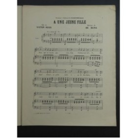 DE KERG J. A une Jeune Fille Chant Piano ca1880